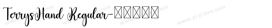 TerrysHand Regular字体转换